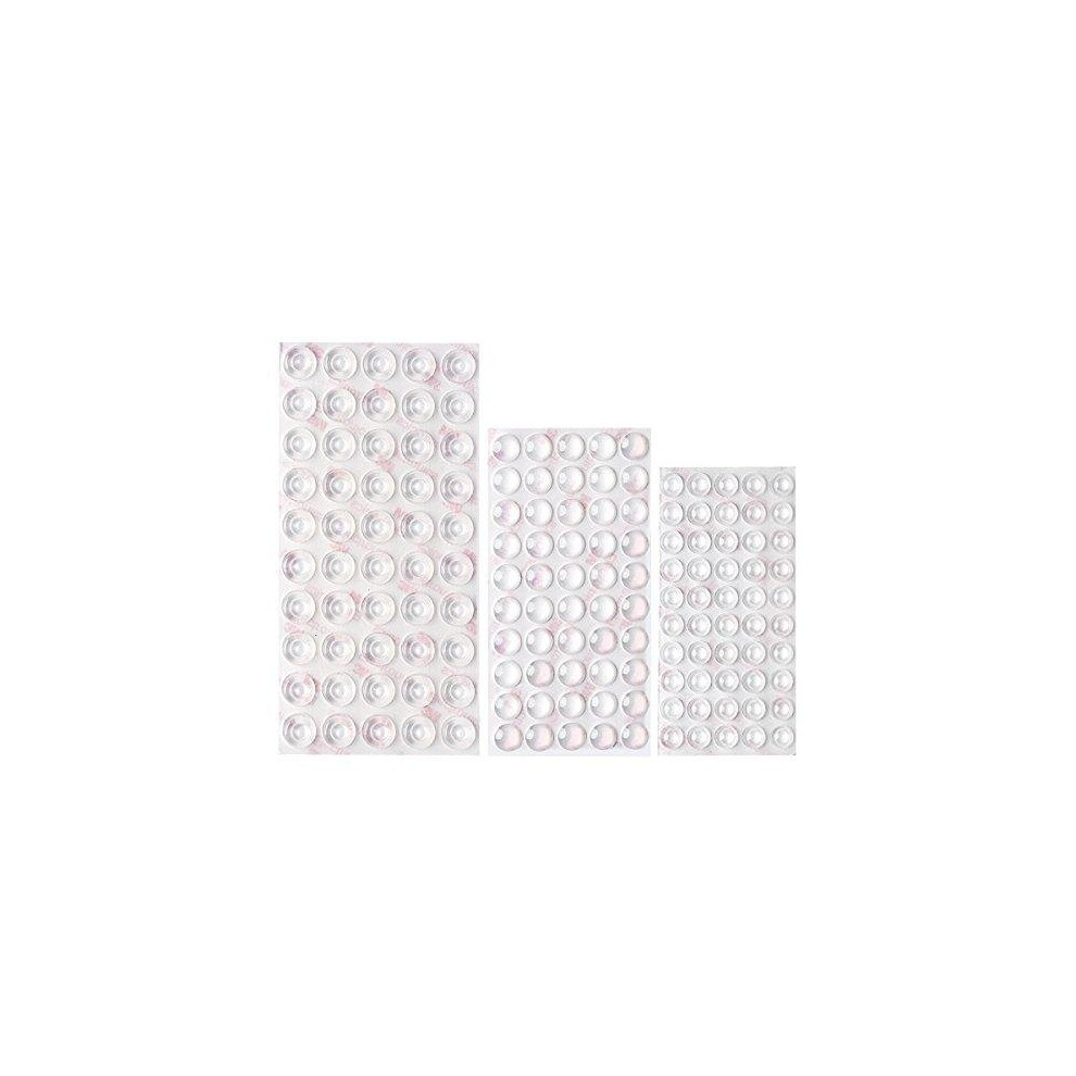 Shintop 150 Pieces Furniture Bumpers, Clear Adhesive Buffer Pads Noise Dampening For Doors Cabinets Drawers (3 Sizes) 711005685306