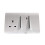 Trendi Switch Trendi Artistic Modern 45A Cooker Switch with 13A Plug Socket & Neon Insert – White 1