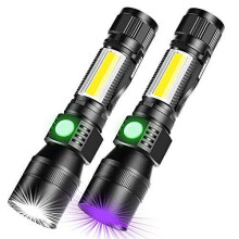 USB Rechargeable Torches, iToncs 3 in 1 UV Catch Scorpion Torches [whitelight redlight & UV] Super Bright Waterproof LED Torch with 7 Modes for Item