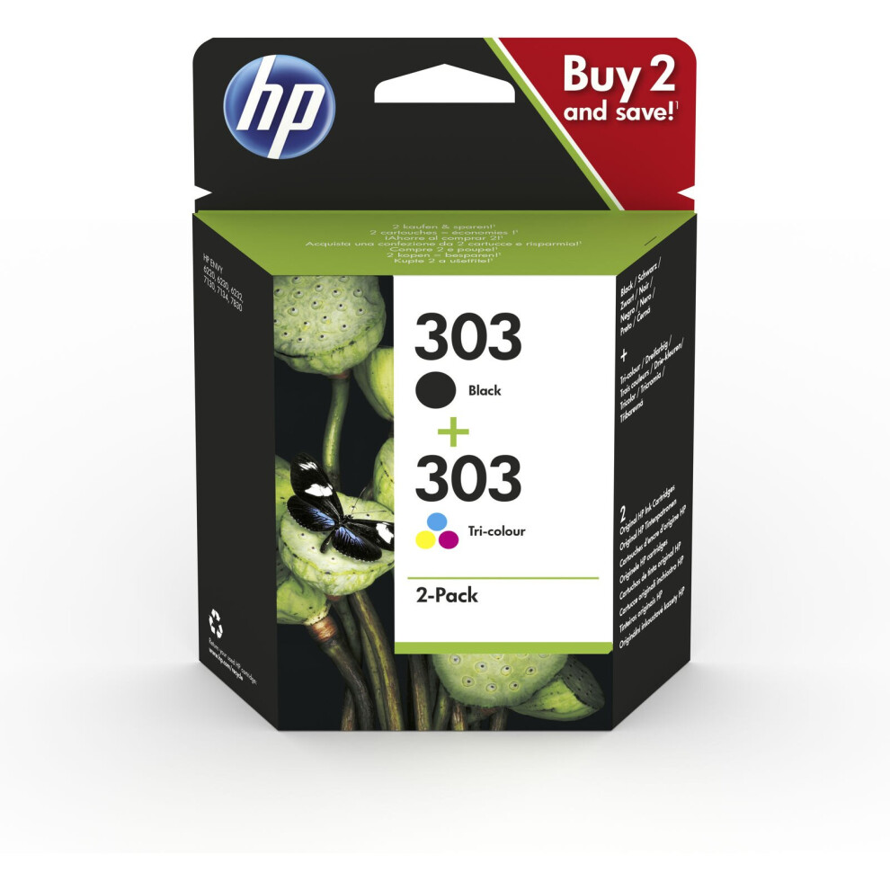 HP 3YM92AE#301 303 2-pack Black/Tri-color 3YM92AE#301