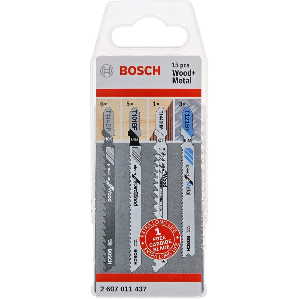 Bosch 15 Piece Wood & Metal Jigsaw SET 06159975YX