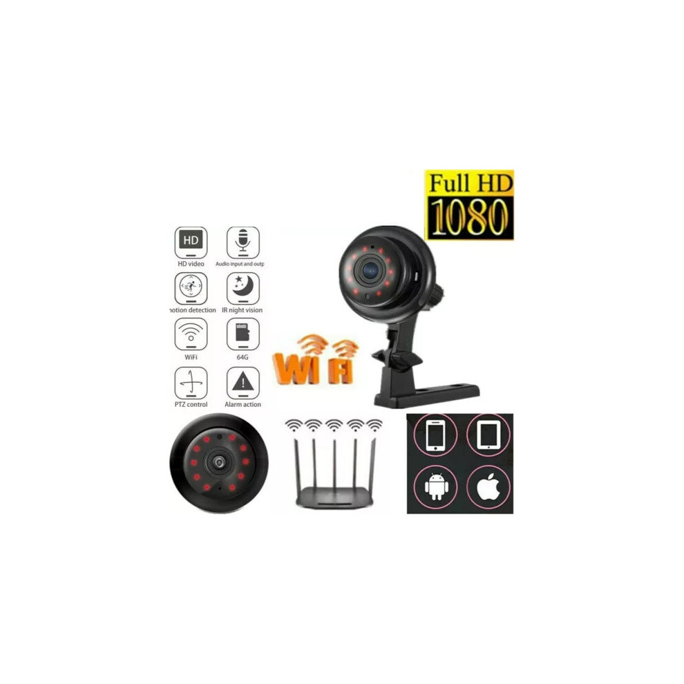 1080P Mini WIFI IP Camera Wireless In/outdoor CCTV Smart Home Security IR Cam UK
