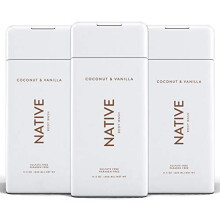Native Body Wash 3-pack - Natural Body Wash fr kvinnor och mn - SLS & Parabenfri - Gurka & Mint Kokos & Vanilj Lavendel & Ros