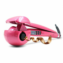 (Rose) Fer à friser automatique en céramique pour femmes – Bâton de curling, rouleau et effet ondulé – Cadeau DIY