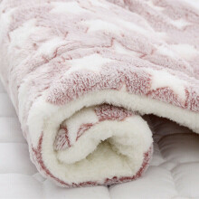 (Pink Star, 89*68cm) Puppy Pet Home Blanket Cat Dog Bed Mattress Kennel Large Soft Warmer Crate Mat