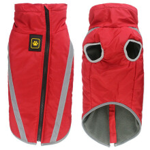 (Red, 3XL) Pet Dog Waterproof Padded Jacket Vest Coat Reflective Waistcoat Raincoat