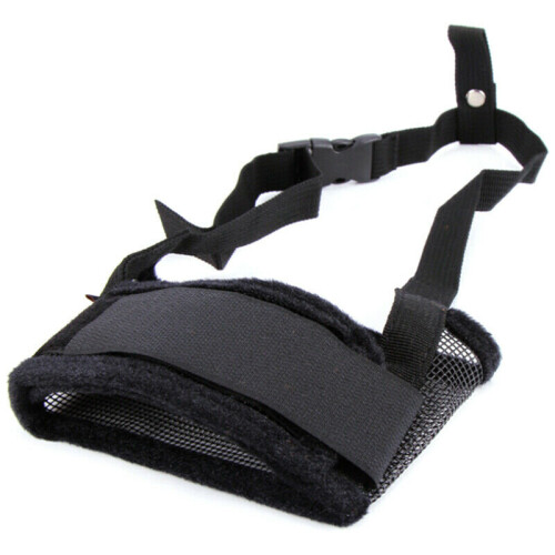 (Muzzle L) Dog Safety Muzzle Mesh Soft Muzzel Adjustable Biting Barking Chewing