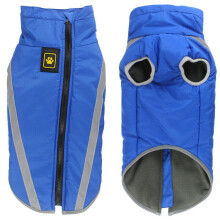 (Blue, XL) Pet Dog Waterproof Padded Jacket Vest Coat Reflective Waistcoat Raincoat