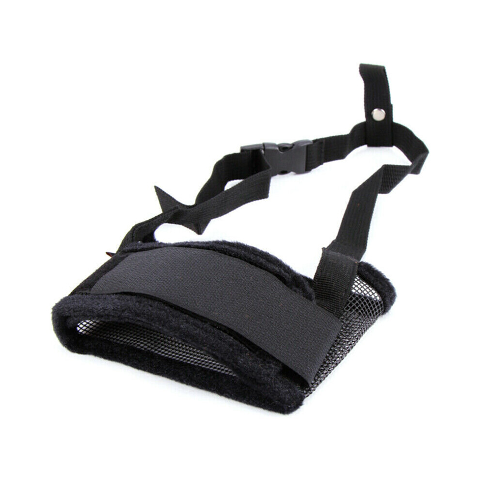 (Muzzle M) Dog Safety Muzzle Mesh Soft Muzzel Adjustable Biting Barking Chewing