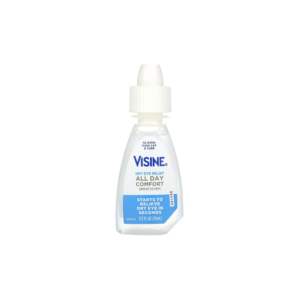 Visine, Dry Eye Relief, All Day Comfort, Lubricant Eye Drops, 15ml