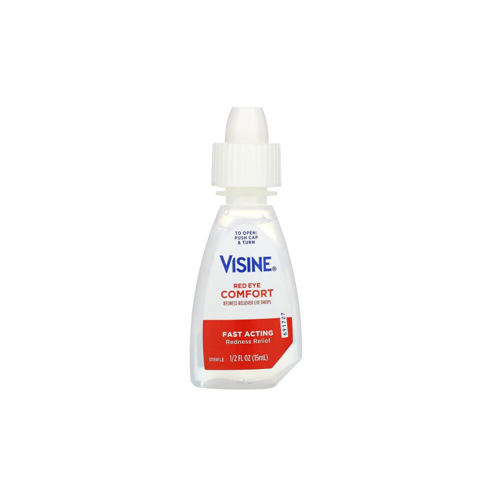 Visine, Red Eye Comfort, Redness Reliever Eye Drops, 15ml