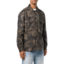 (L) DIESEL S LATE PADD A Mens Shirt Jacket Camouflage