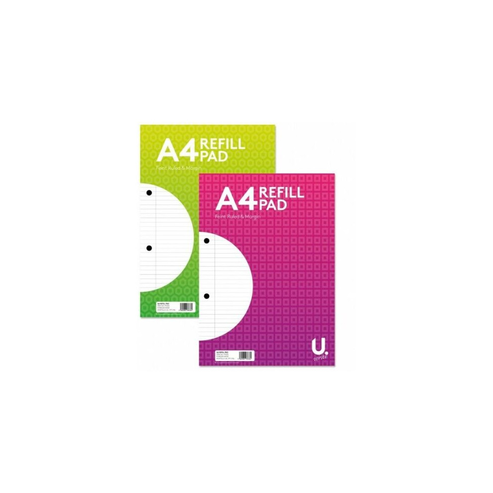 U. A4 Refill Pad 2 Assorted Bright Colours