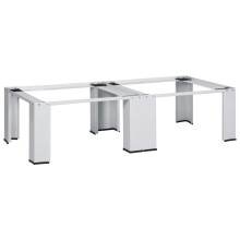 vidaXL Double Washing and Drying Machine Pedestal White Dryer Pedestal Stand
