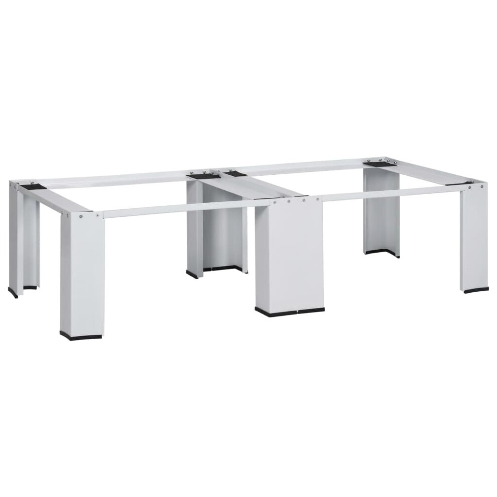 vidaXL Double Washing and Drying Machine Pedestal White Dryer Pedestal Stand