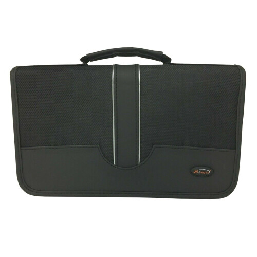 (80, Black) CD DVD Case Wallet Organiser + Carry Handle 2