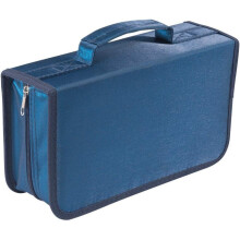 (128, Blue) CD DVD Case Wallet Organiser + Carry Handle