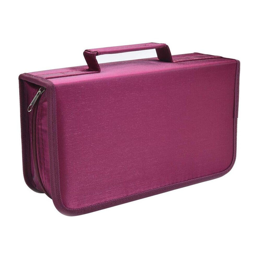 Travel Hoppa (128, Rose) Cd Dvd Case Wallet Organiser + Carry Handle