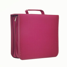 (256, Rose) CD DVD Case Wallet Organiser + Carry Handle