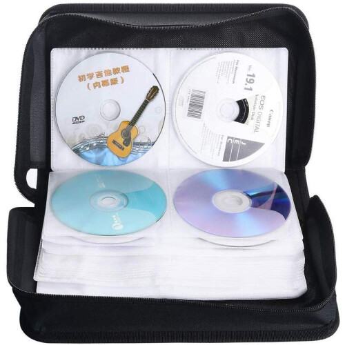 (128, Rose) CD DVD Case Wallet Organiser + Carry Handle 1