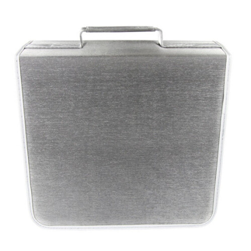 (256, Silver) CD DVD Case Wallet Organiser + Carry Handle