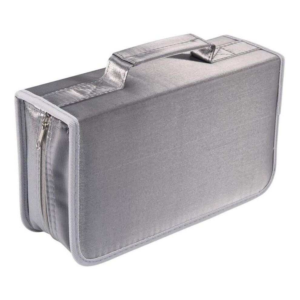 (128, ) Cd Dvd Case Wallet Organiser + Carry Handle Silver 5060576311707