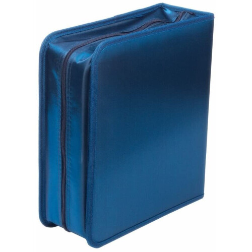 (256, Blue) CD DVD Case Wallet Organiser + Carry Handle 2