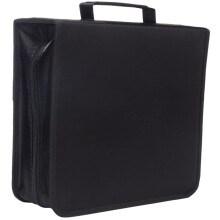 (256, Black) CD DVD Case Wallet Organiser + Carry Handle