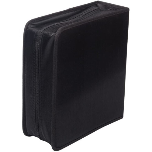 (256, Black) CD DVD Case Wallet Organiser + Carry Handle 1