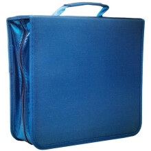 (256, Blue) CD DVD Case Wallet Organiser + Carry Handle