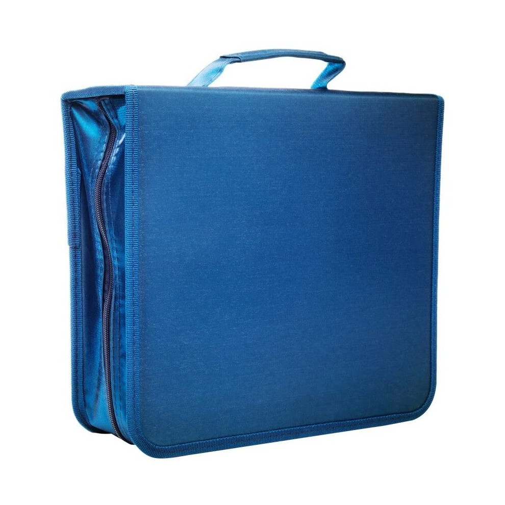 (256, ) Cd Dvd Case Wallet Organiser + Carry Handle Blue 5060576312568