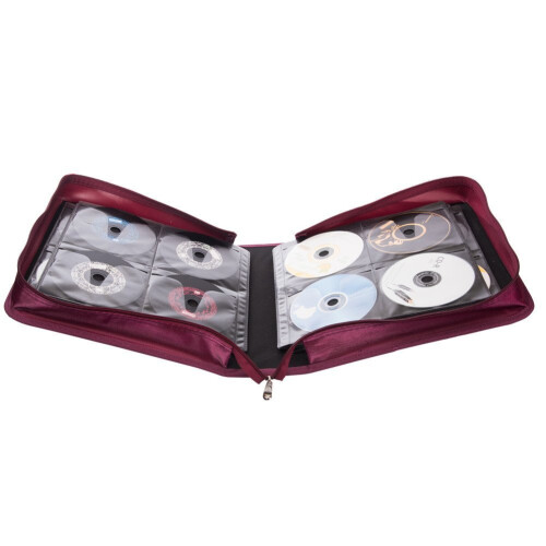 (256, Rose) CD DVD Case Wallet Organiser + Carry Handle 2
