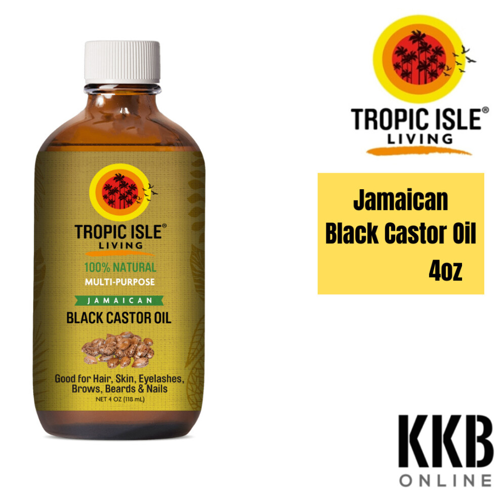 Tropic Isle Living - 100% Natural JAMAICAN BLACK CASTOR OIL - 4 Oz