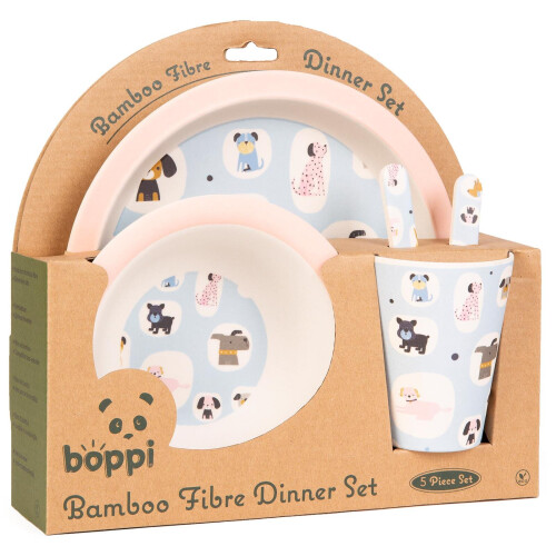Boppi boppi Bamboo Dinnerware 5 Piece Set - Dogs 2