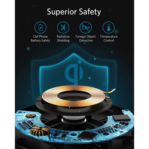 Anker Anker Wireless Charger, PowerWave Pad Qi-Certified 10W Max for iPhone 2