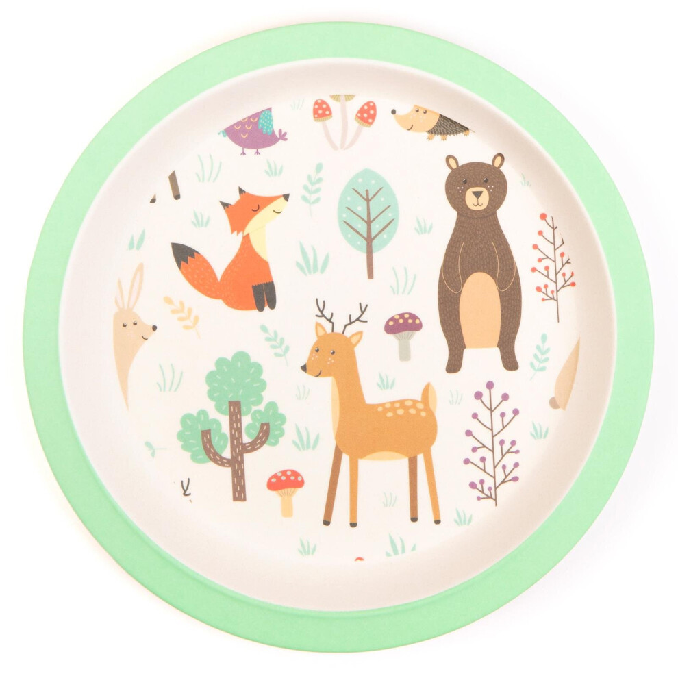 boppi Bamboo Dinnerware 5 Piece Set - Forest Animals