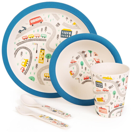 Boppi boppi Bamboo Dinnerware 5 Piece Set - Cars 2