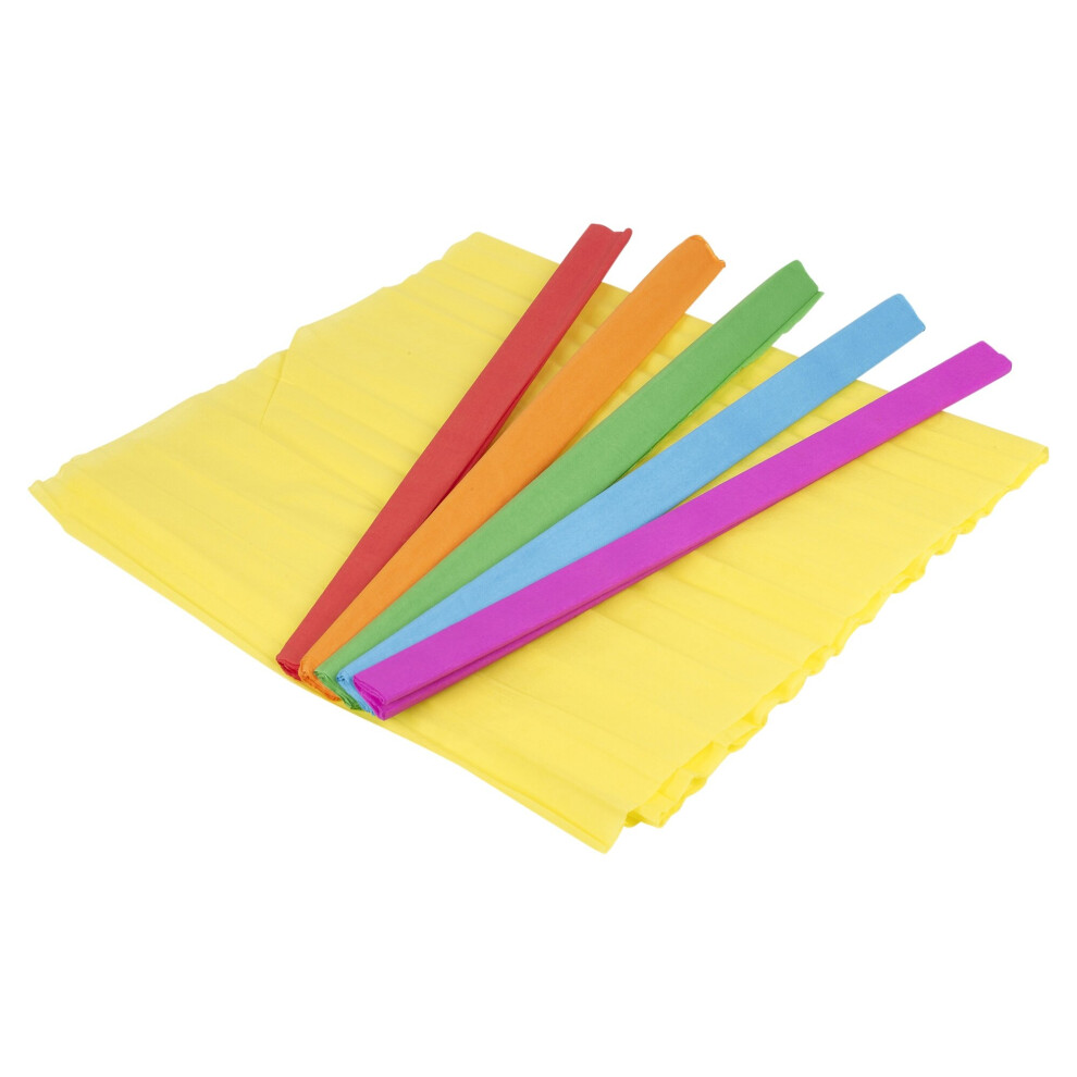 (Coloured Craft Crepe Paper) 12 Pcs | Craft Crepe Paper