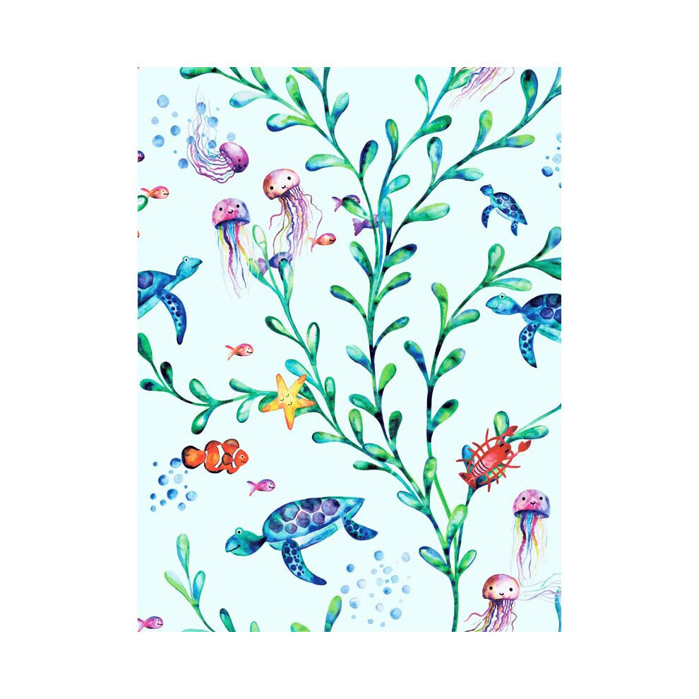 Over The Rainbow Under The Sea Wallpaper Light Teal Holden 90941