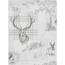 (Grey) Richmond Highland Stag Wallpaper Holden