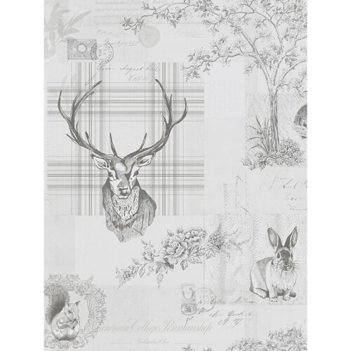 (Grey) Richmond Highland Stag Wallpaper Holden