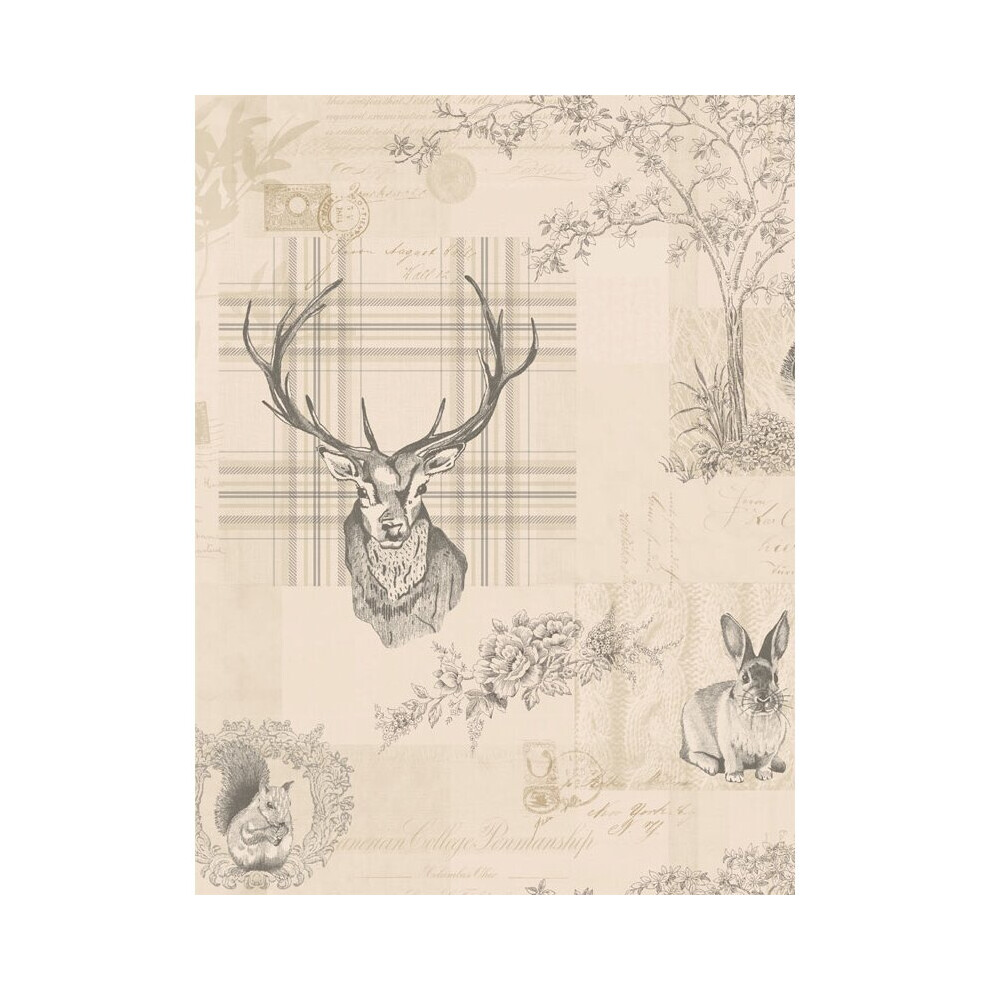 (Charcoal) Richmond Highland Stag Wallpaper Holden 5022976980129
