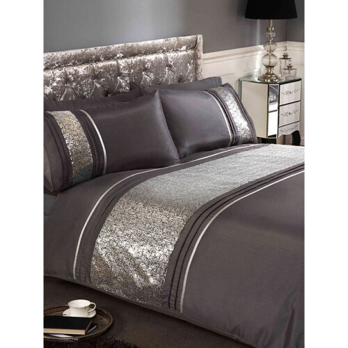 (Single) Ritz Silver Duvet Cover and Pillowcase Set