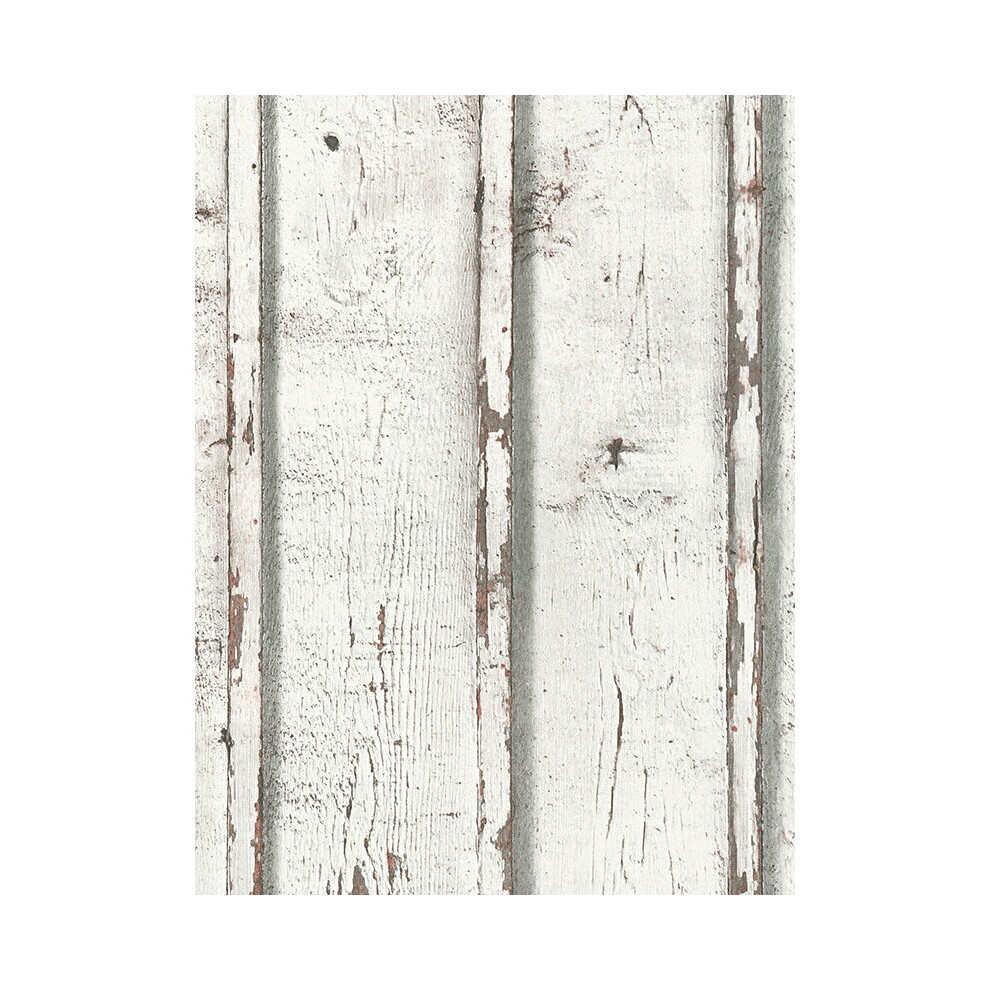 As Creation Rustic Wood Planks Wallpaper 9537-01 White
