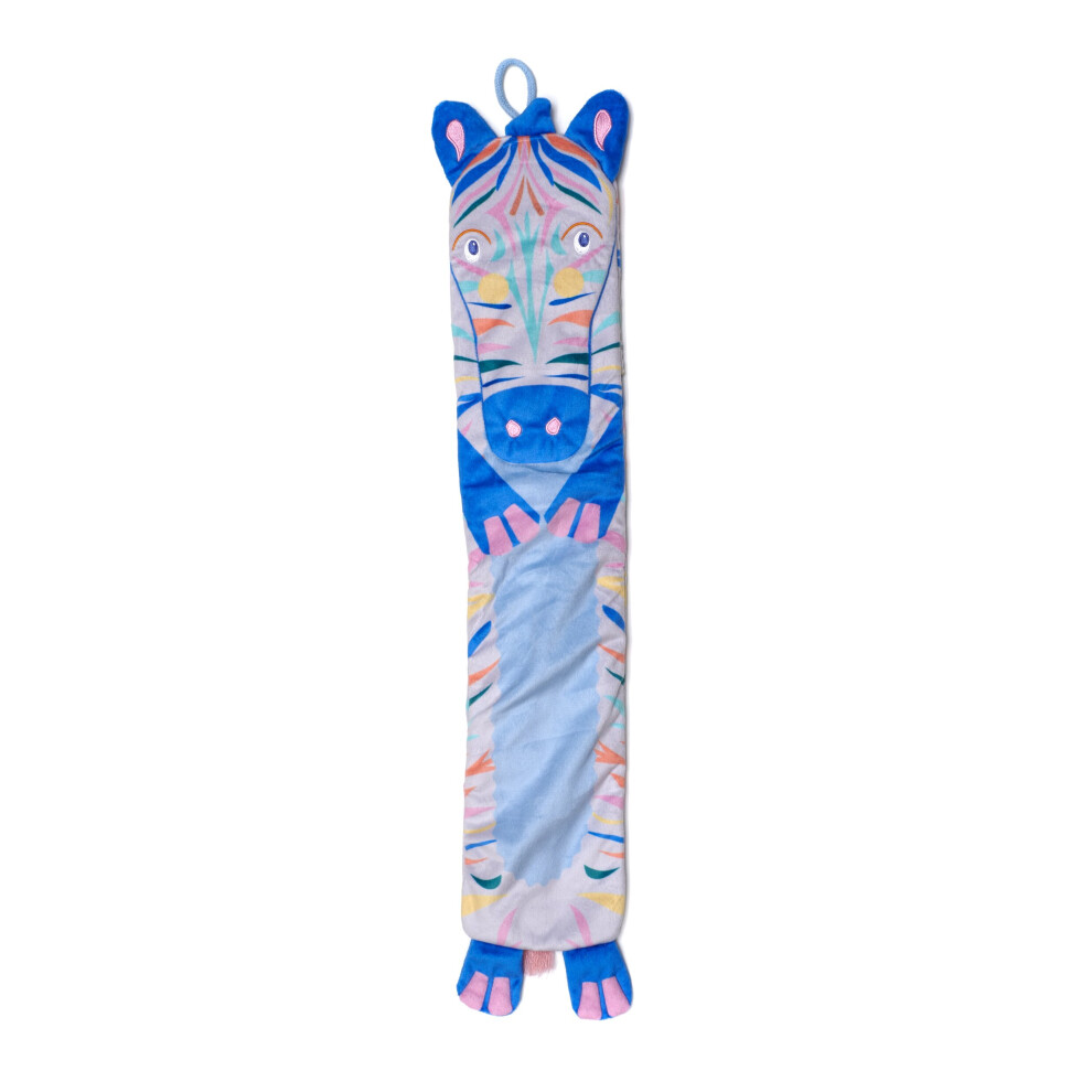 Aroma Home Wild Warmers Kids Long Hot Water Bottle 64Cm & Removable Cover Zebra