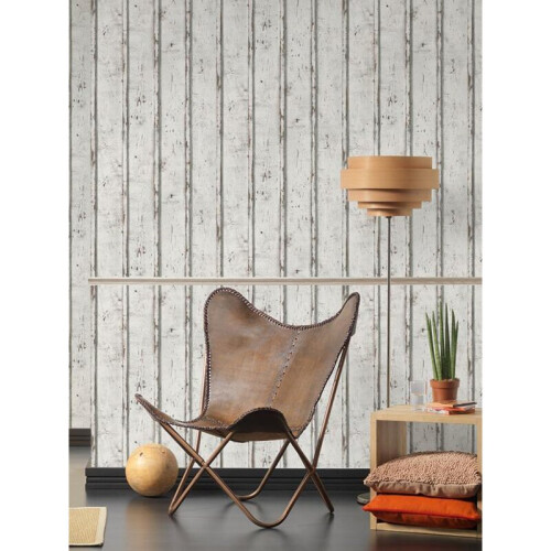 AS Creation Rustic Wood Planks Wallpaper White AS Creation 9537-01 1