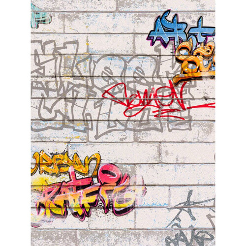 AS Creation White Graffiti Wallpaper AS Creation 93561-1