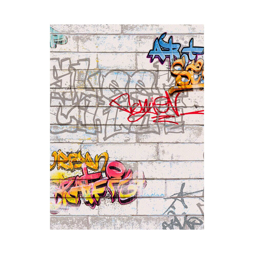 White Graffiti Wallpaper AS Creation 93561-1