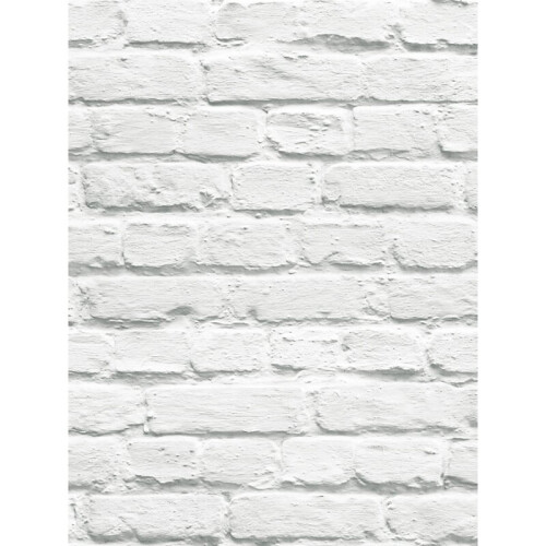 Muriva Painted White Brick Wallpaper Muriva 102539