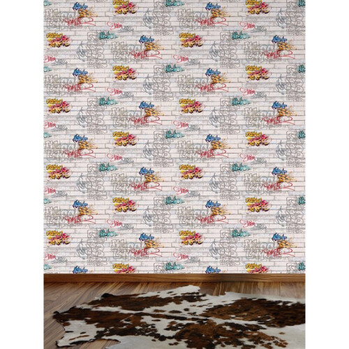 AS Creation White Graffiti Wallpaper AS Creation 93561-1 1